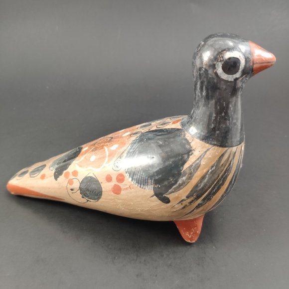 Talavera Hand Painted Bird Mexico VTG Figurine 6.5" - Picture 1 of 8